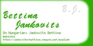 bettina jankovits business card